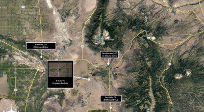 6.9 Acre Vacant Lot with Power Poles Located in Blanca, CO for starts at $299 per month