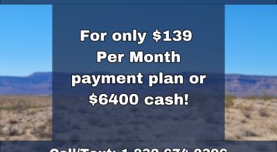 1.17 Acre Vacant Lot with Power at Street! Located in Yucca, AZ for starts at $139 per month