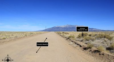 6.9 Acre Vacant Lot with Power Poles Located in Blanca, CO for starts at $299 per month