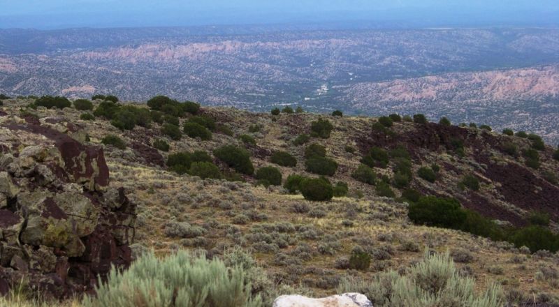 Near the Rim of Black Mesa and Vallito Peak